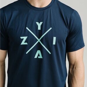 Men's Navy & Aquamarine ZYIA-X Jersey T Size S